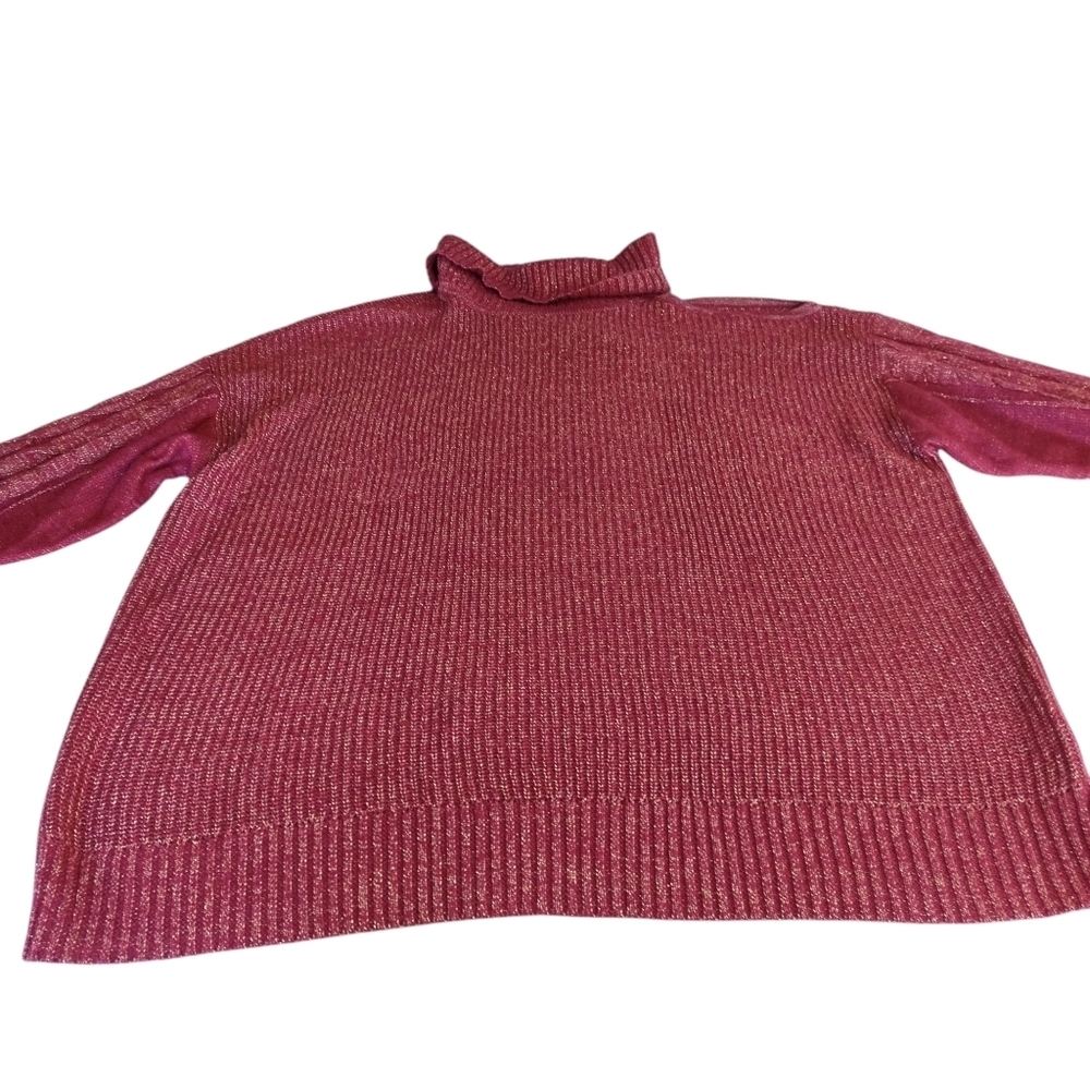 Torrid Metallic Pullover Turtle Neck Cold Shoulde… - image 6